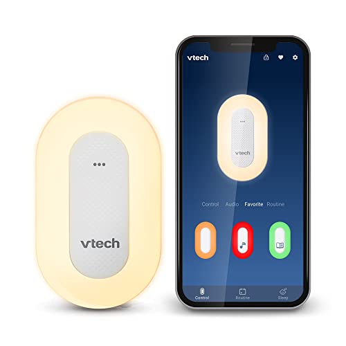 Image of VTech BC8113 V-Hush Plug Sleep Training Soother with 40 Stories/Songs/Sounds & Record Your own Voice. Bluetooth Speaker, 250+ Multi-Color Night Light, No Batteries & No Cords Required