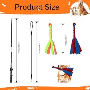 Flirt Pole for Dogs Interactive Dog Toys Teaser Wand Play Pole with Fleece Rope Lure Chewing Toy for Small Medium Large Dogs Puppy Outdoor Exercise  Training   Cucciolini Doodles Flirt pole for dogs interactive dog toys teaser wand play pole with fleece rope lure chewing toy for small medium large dogs puppy outdoor exercise  training    cucciolini doodles