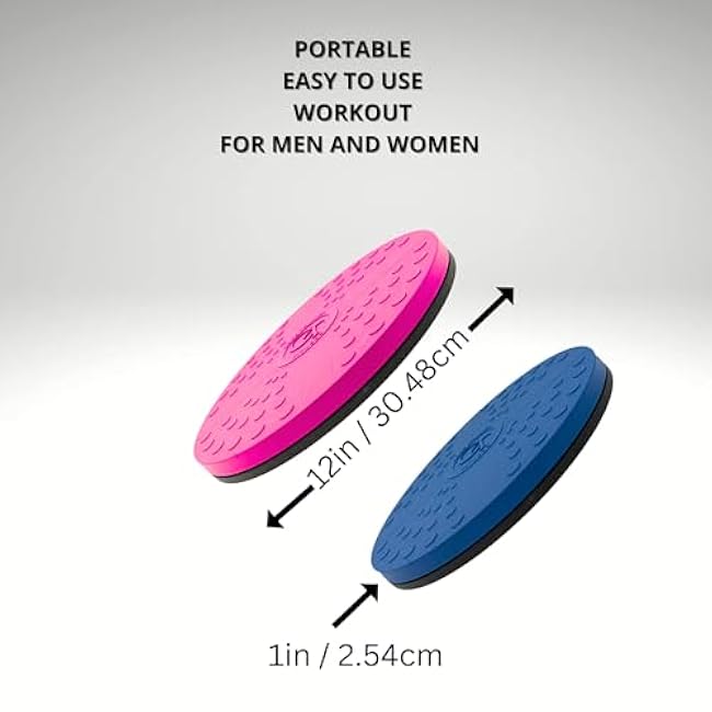 12 Waist Twisting Board for Exercise, Large Twisting Disc with Non-Slip Bottom, Ab Twister Board for Slimming and Strengthening Abs Hips & Thighs Core Strength Training Full Body Toning Exercise