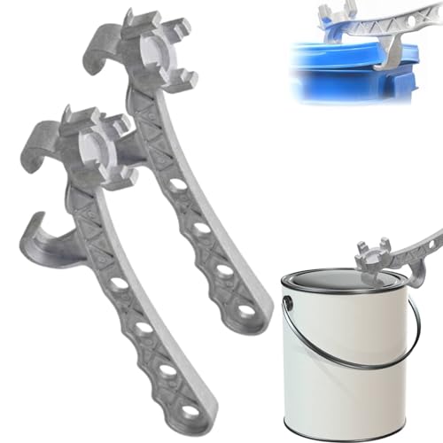 Aluminum Bucket Opener Paint Can Opener Silver Buckets Lid Wrench Metal Can Opener Lid Remover Tool for Home Industrial Use Mutifunction Bucket Opener for Buckets,Pails,Paint Can,5 Gallon Bucket
