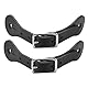 HEEPDD Spur Strap, 1 Paar Robustes, strapazierfähiges Leder Single Spur Straps Reitzubehör(schwarz)
