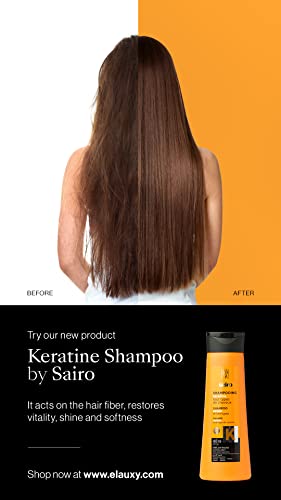 Image of Sairo Keratin Hair Shampoo [Imported fromSPAIN] + Hair conditioner [SPAIN] + Shampoo brush (3 pcs combo) Hair Growth & Hair fall control Silky, Shiny, Smooth Hair Wet Hair Massaging