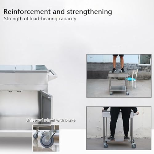 Stainless Steel Condiment Rack - 12 Jar Organizer for Sandwich & Salad Prep Table, Essential Cart for Restaurants & Bars, Durable Condiment Holder (Silver-A)