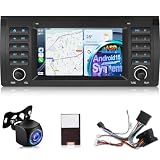 NHOPEEW Android 15 Radio for BMW 5 Series E39 1996-2003 with Wireless CarPlay&Android Auto, [2+64G] 7 inch IPS Touchscreen BMW Stereo - ASP, Custom Homepage, 5G/WiFi, GPS + Backup Camera + Canbus