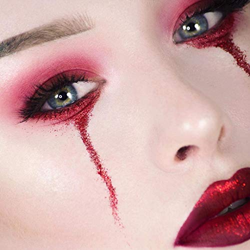 La Splash Cosmetics Metallic Sparkling Loose Glitter Red Eyeshadow Powder For Carnival/Masquerade/Party/Holiday - Crystallized Glitter (Bloody Mary) #TOP4