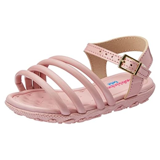 Sandália Molekinha Infantil Bebê-Meninas, Rosa, 20