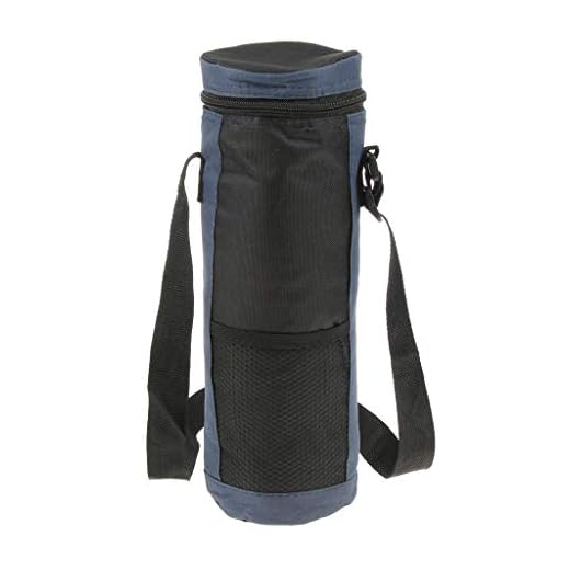 Bolsa de viaje con aislamiento de 2 l para botella de vino, bolsa de viaje con correa azul