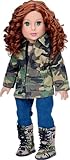 Military Style - 18 Inch Doll Clothes - 4 Piece Outfit - Camouflage Jacket, T-Shirt, Stretchy Jeans and Camouflage Boots (Dolls Not Included)