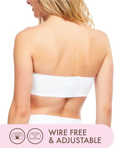 Carole Martin Strapless Bras for Women, Wireless Womens Bandeau Bra from Small to Plus Size2