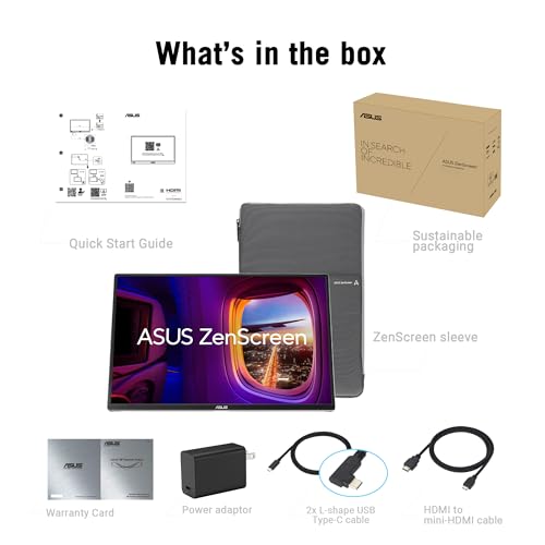 ASUS ZenScreen MQ16FC 15.6 Inch16:10 USB-C OLED Portable Monitor - image 7