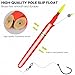 QualyQualy Lighted Fishing Floats, Weighted Floats Catfish Pole Floats LED Lighted Bright Bobber Wood Pole Fishing Float for Big Bait 7IN 10IN 12IN, 3PCS