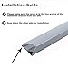Litever 6 PACK 1Meter/3.3ft V Shape Aluminum Channels 90 Degree Corner LED Strip Channel System with PC Cover, Mounting Clips, End Caps,Designed for 3528 5050 LED Strip Mounting LL-017-DS