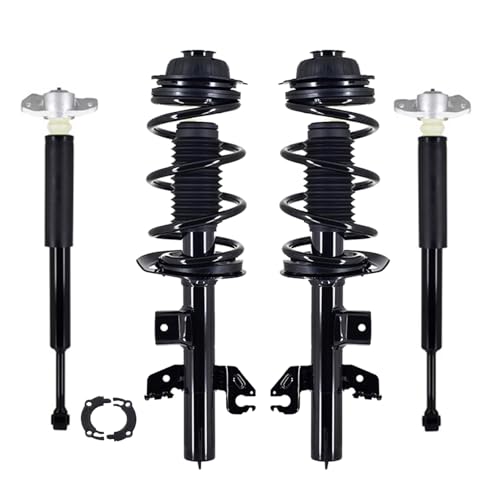 PM Auto Set of 4 Front Quick Complete Strut-Coil Spring Assembly-Rear Complete Shock Absorber Kit Replacement For 2014-2018 Jeep Cherokee New Version