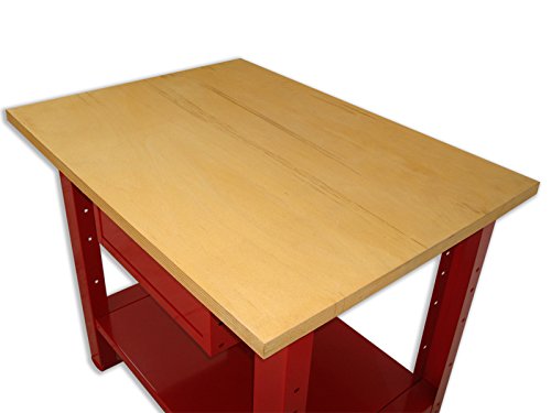 SOGI X3L-09_a Banco da lavoro da 1 mt. tavolo con piano in legno + cassetto serie industriale
