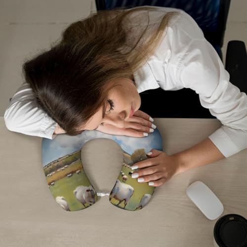 Almohada de espuma viscoelástica U para cuello 30x25 cm miniatura 6