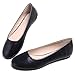 Stunner Women's Ballet Flats Fashion Round Toe Dress Flats Soft Comfortable Solid Flat Shoes Casual Flats Black 43(10)