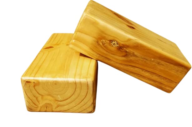 YOGA-NATIONWooden Yoga Block Set of 2pc, Yoga Block, Iyengar Yoga Block, Yoga accessories