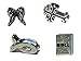 Floating Charms - Religious Four Pack - Angel Wings, Bible, Ornate Cross, and Jesus Fish - Floating Locket Charms for Glass Lockets - Old School Geekery High Quality Charms