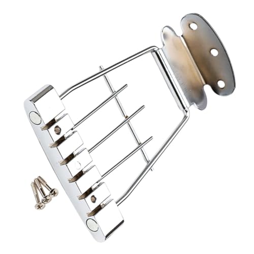 ifundom Ga420a Jazz Guitar Bridge Plate Easy Install Metal Tailpiece for Guitar Parts