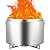 27 Inch Stainless Steel Smokeless Outdoor Fire Pit, Burning Wood, Particles,Coal, Removable Stand and Ash Pan, Perfect for Bonfire, Camping, Picnic, Family Gatherings for Garden