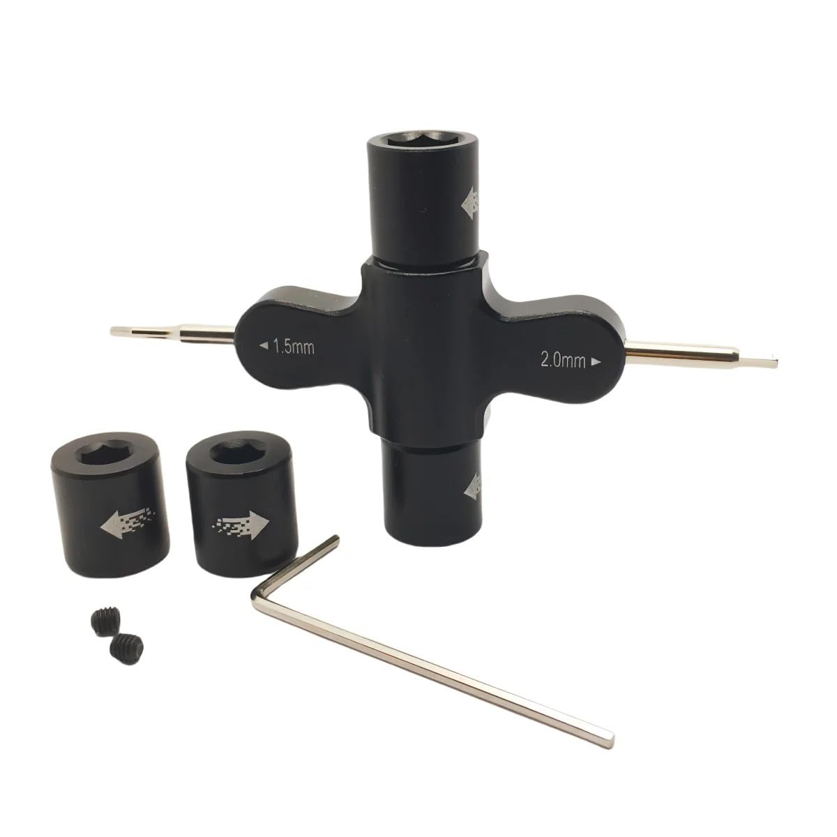 Llave de carraca M3 M5, Destornillador Hexagonal de 1,5 y 2,0 mm, Herramienta de liberación rápida para hélices y Motores de Drones cuadricópteros y FPV.