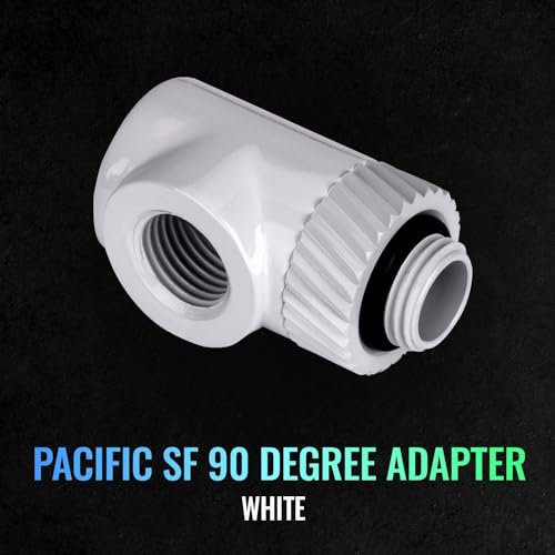 Image of Thermaltake Pacific SF 90 Degree Adapter White /DIY LCS /Fittings CL-W396-CU00WT-A