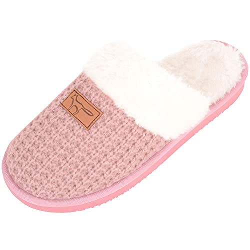Pantoufles d'hiver fausse fourrure femme rose 38 pour réchauffer rapidement les pieds froids