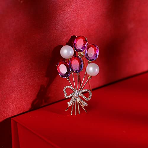 Image of Elegant Pearl Flower Designer Brooch Pins Broches Costume Jewelry For Women Fashion Christmas Gift
