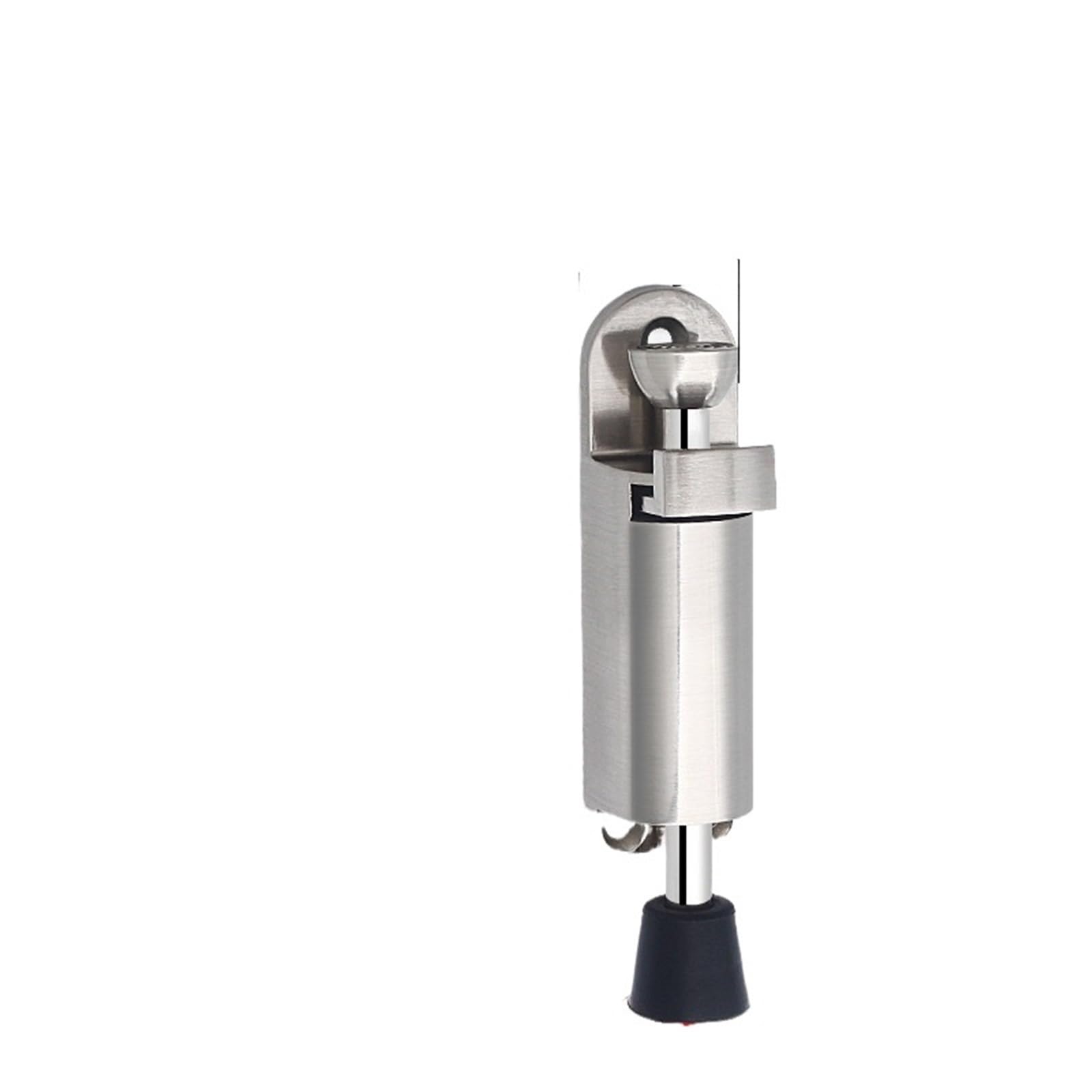 Door Stop Easy Step Door Stopper Kickdown Stop Spring Loaded Telescopic On/Off Holder Randomly Hardware(Small-Silver)