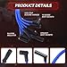 RLP Silicone Spark Plug Wires Set Blue 8.0mm Compatible with Jeep 91-99 Cherokee 91-92 Comanche 93-98 Grand Cherokee 91-99 Wrangler L6 4.0L Replace 56041856AA - Pack of 7