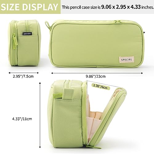 Hvomo HVOMO-GC Large Capacity Pencil Case Organizer Pen Marker Holder Double Zipper Storage Bag Big Pencil Pouch thumb #3