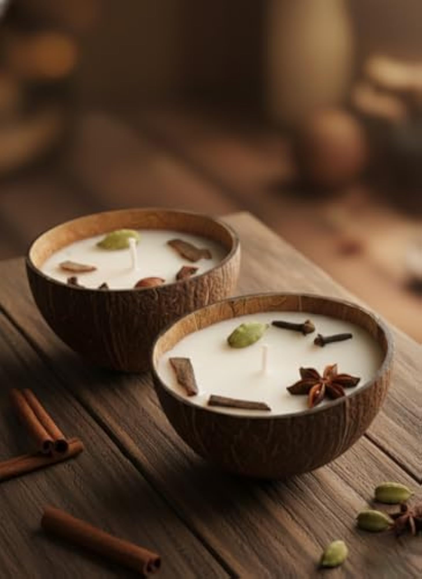 Coconut Shell Soy Wax Candle Gift Set