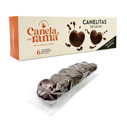 PALMERITAS DE CHOCOLATE - ELABORACIÓN ARTESANAL - CAJA DE 6