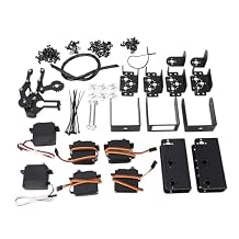 Mechanical Arm Claw Kit 6dof Manipulator, Industrial Robot Gripper, Automatic Robot Parts with Analog Servo, Black.
