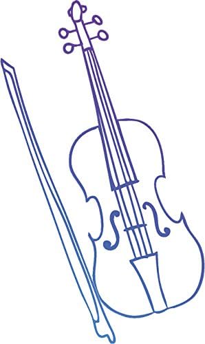 Amazon.com: Vinilo adhesivo de dibujo de instrumentos musicales coloridos, Violín  Viola : Automotriz