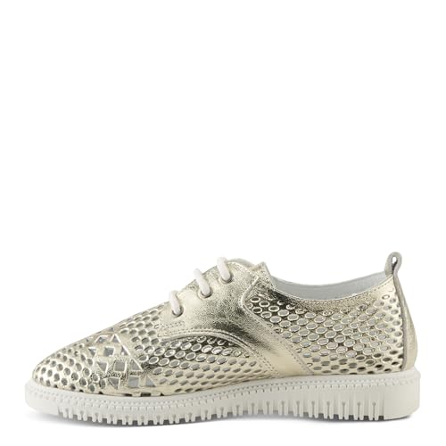 Spring Step Women's Mulan Lace-up Leather Sneaker – Perforated Design with Removable Insoles3