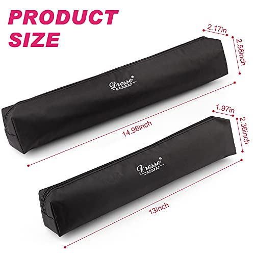 Dresse 2 Pack Womens Travel Packing Bag Of Hair Straightener, Hair Straightener Brush,Curling Iron, Hair Curler,With Aluminum Foil, Insulation Function, Black #TOP2