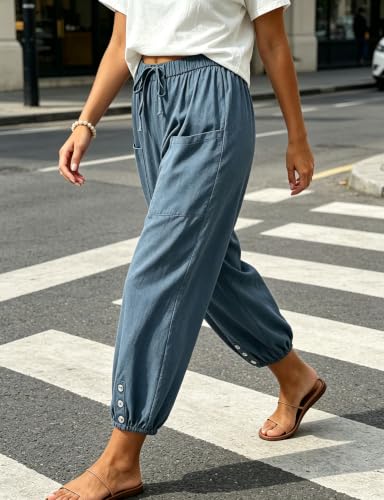 Image of Bozanly Women Casual Harem Pant Boho Loose Yoga Capris Trousers 2026