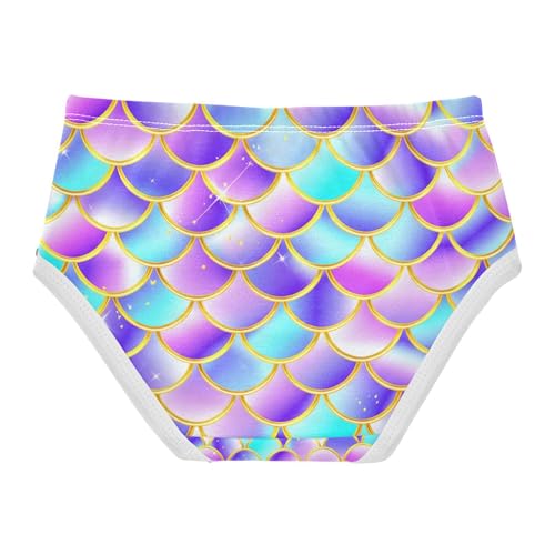 Turquoise Pink Purple Mermaid Scales Toddler Girls's Underwear 2T 202c12312