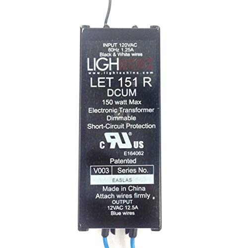 Light Tech LET151 150 Watts 12 Volts Low Voltage Compact Electronic Transformer
