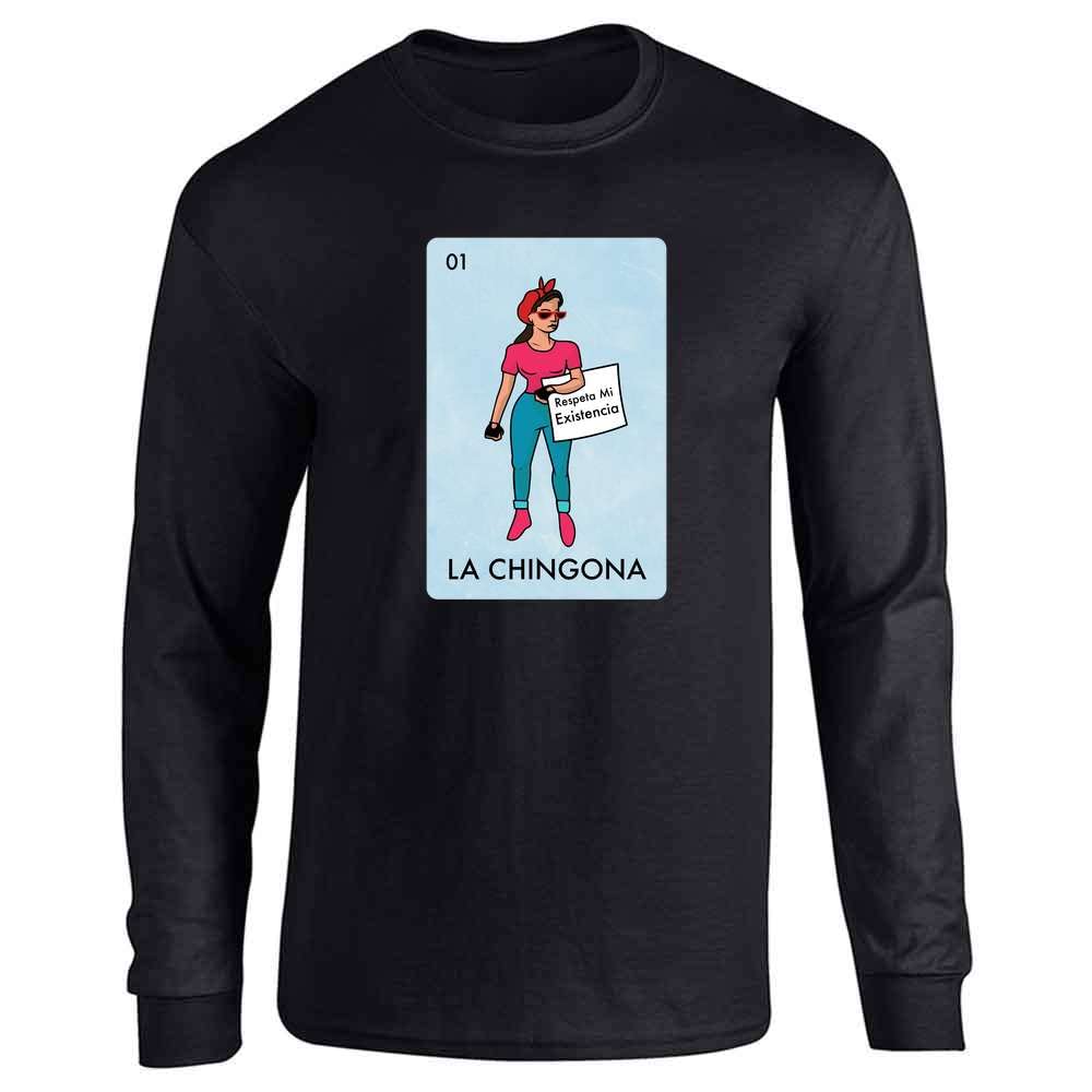 Pop Threads La Chingona Parody Feminist Latina Long Sleeve Tshirt Tee T Shirt Women Girls