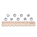NBEADS 10 Pcs Cubic Zirconia Pave Crown Beads, King Crown Bracelet Connector Spacer Charms Large Hole Loose Beads for Bracelet Necklace DIY Craft Making