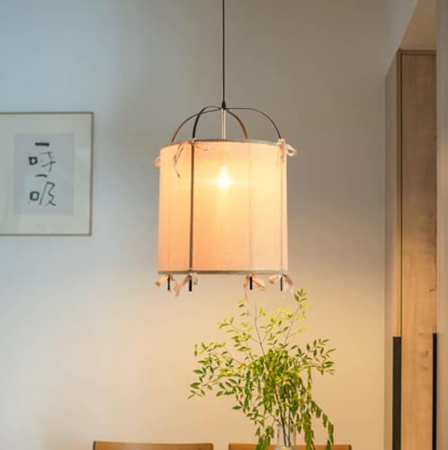 Lampe suspendue rétro design japonais lustre E27 salon chambre