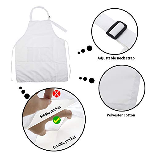 4pcs Bambini Grembiule Moda Chef Cappello Set