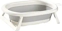 Banheira Para Bebe Dobravel Retratil Banhibaby Cinza Lisa