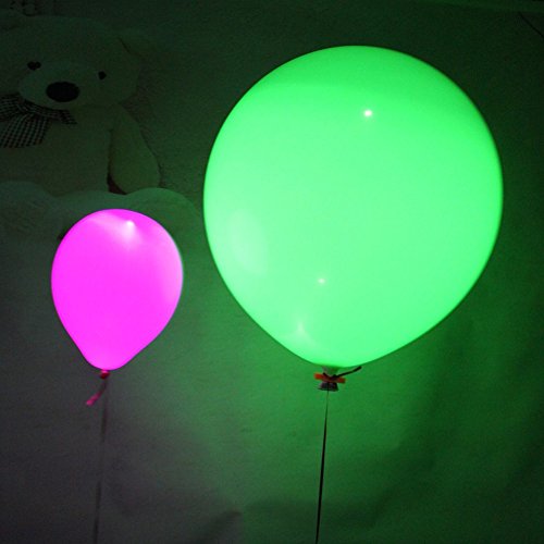 Party Bam LED Light Up mixed colors Balloons for Party Birthday Decoration - Safe for Kids - 5 pcs