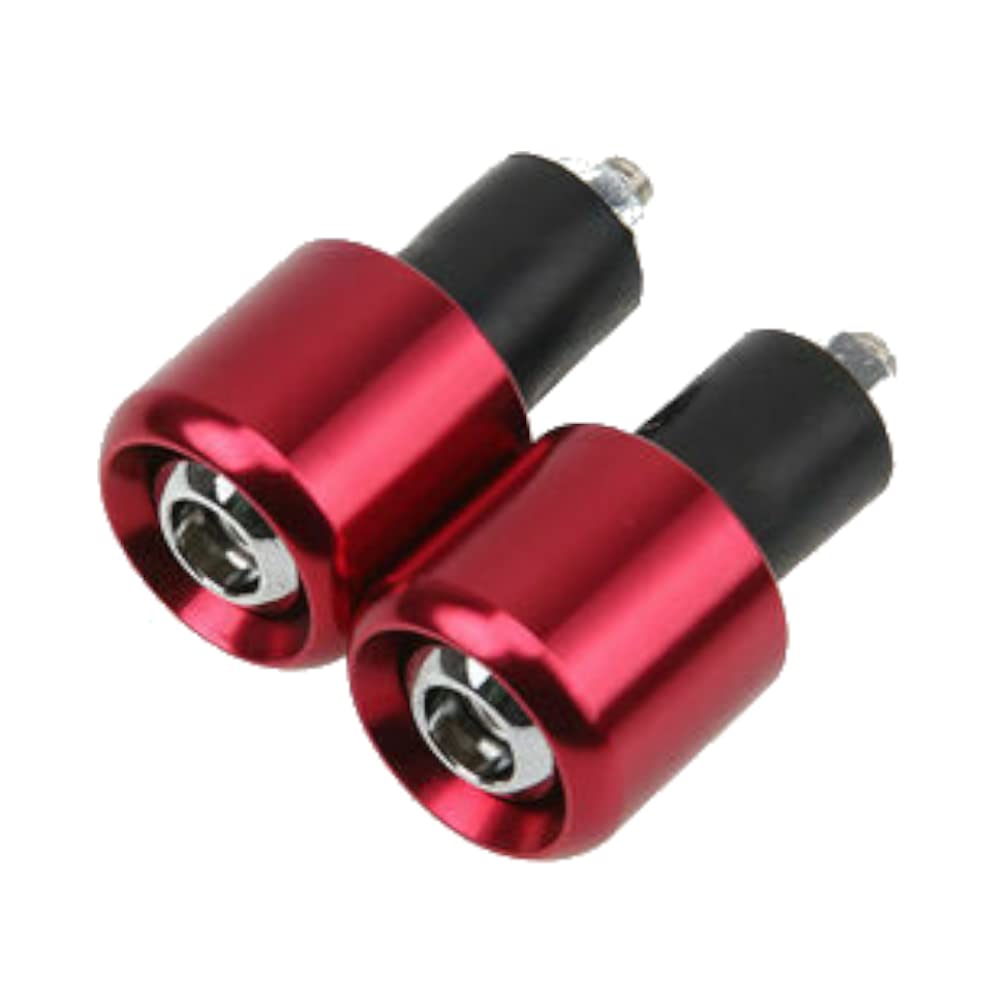 7/8 Inch 22mm?Motorcycle Handlebar Ends Plug??Motorcycle Handlebar Ends Plug Grip Weights Anti Vibration 2 PCS(Red)
