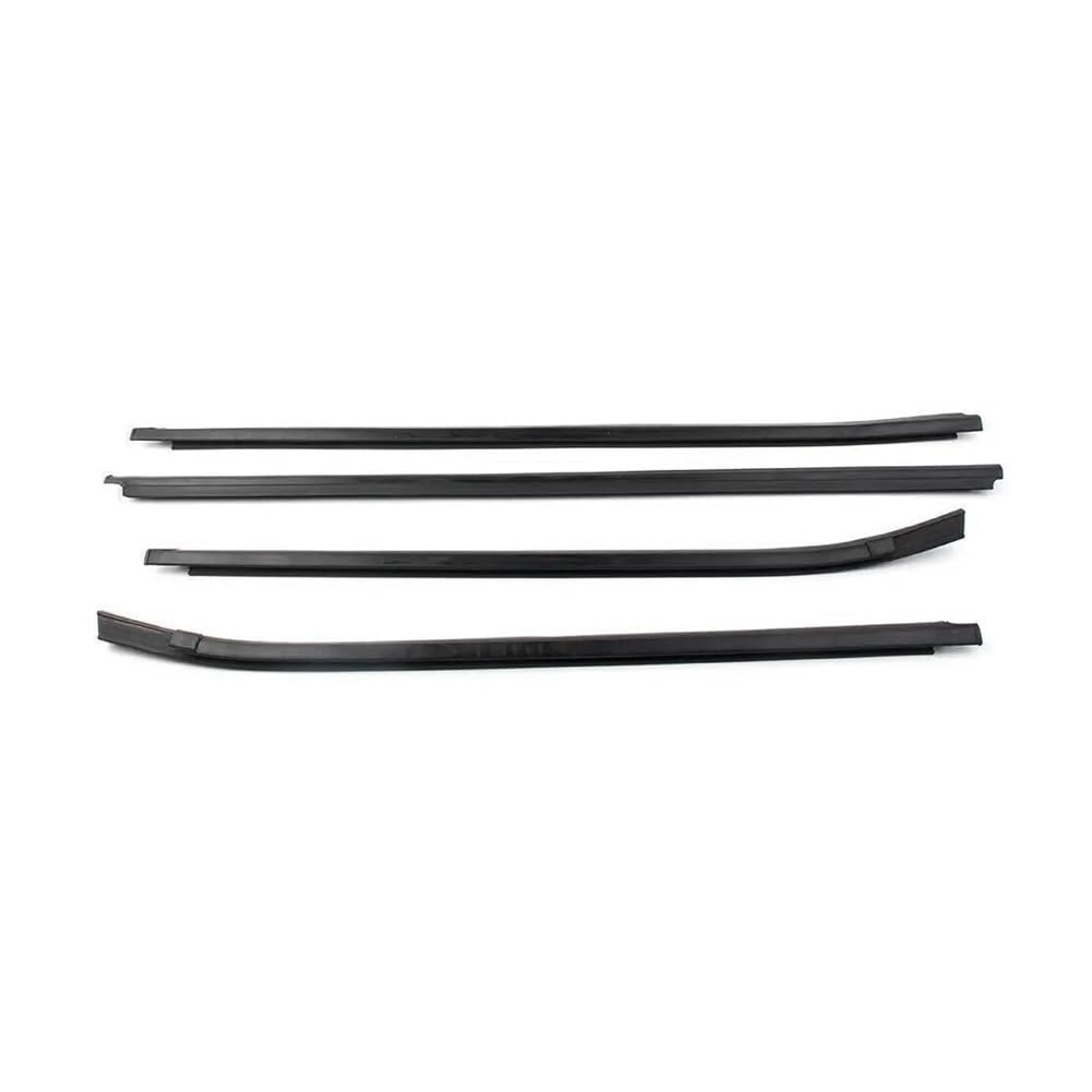 Mltlkppvng Black Car Seal Strip 4Pcs Car Outer Windows Rubber Weatherstrip For Toyota For Sr5 Vigo Mk7 2005-2014 Waterproof Sealing Window Belt Strip