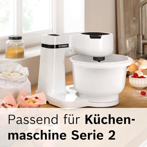 Bosch Kunststoff-Rührschüssel MUZS2KR, Zubehör passend für Küchenmaschine Serie 2, 3,8 Liter, für Kuchen- und Hefeteigen, spülmaschinenfest – Ansicht 4