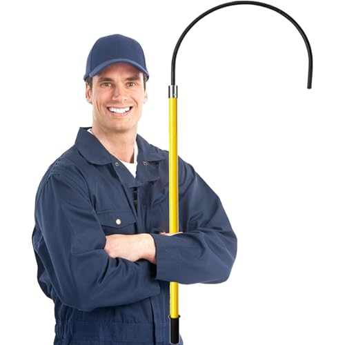 2 Pcs Rescue Hook, High Voltage Insulated Rescue Hook high Voltage Telescopic, Fire Electrician Lifeguard Rod Kit for Pool/Power Plant/Substation, Anti-electrocution Emergency Life-Saving Tools(6.5ft/